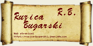 Ružica Bugarski vizit kartica